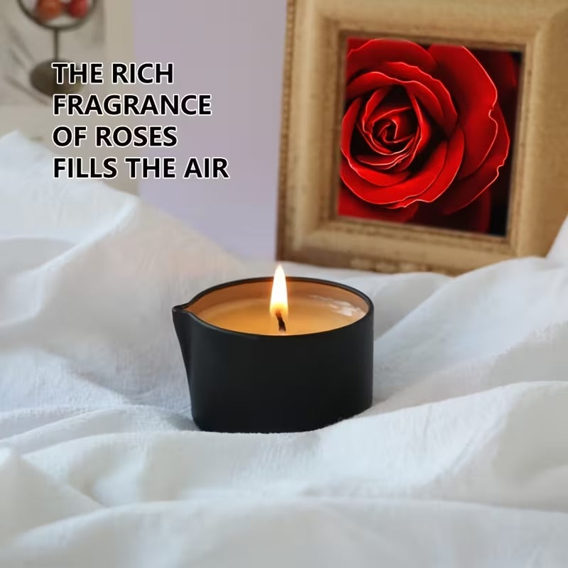 Bougie de massage "Rose & Ebène"