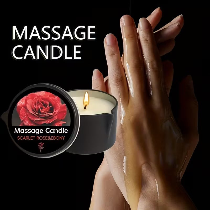 Bougie de massage "Rose & Ebène"