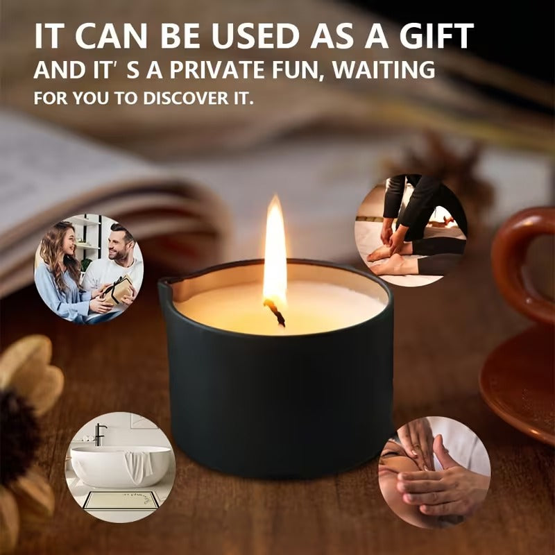 Bougie de massage "Rose & Ebène"