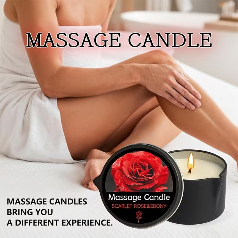 Bougie de massage "Rose & Ebène"